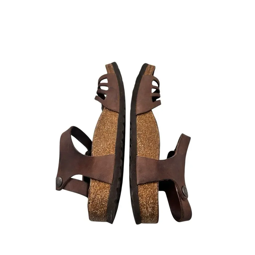 Unique Birkenstock Brown Strappy Leather Sandals